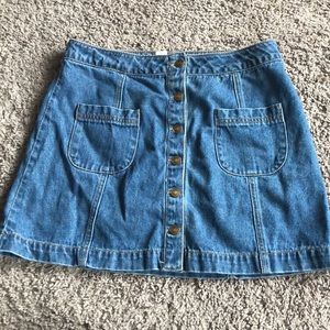 Forever 21 Denim button up skirt.